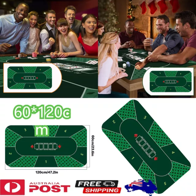 Poker Table Layout Standard Home Family Tabletop Mat Rectangle Pad Felt 60*120cm