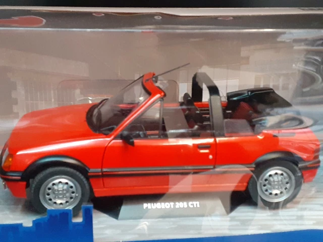 Miniature Solido neuve Die cast 1/18 Peugeot 205 Gti Cti 1989 Rouge s1806201