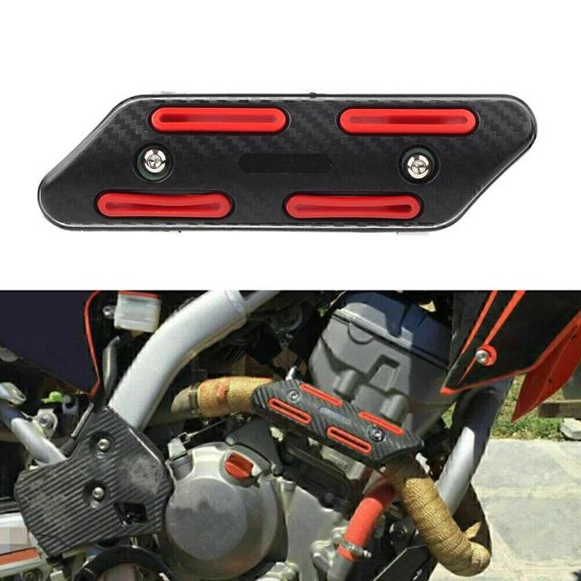 Tubo di scarico moto scudo termico copertura protezione tallone rosso protezione scosti