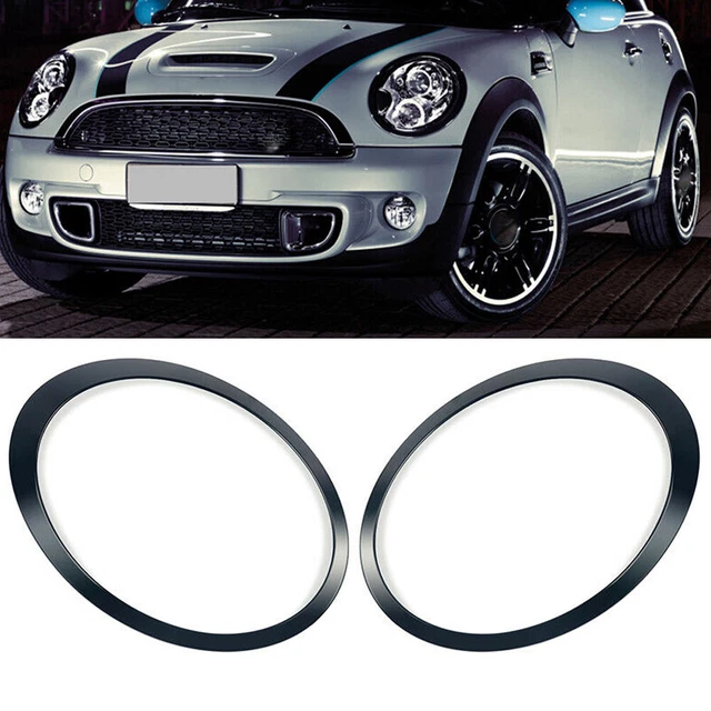 HEADLIGHT TRIM RING Left+Right For Mini Cooper R55 R56 20072015 Glossy