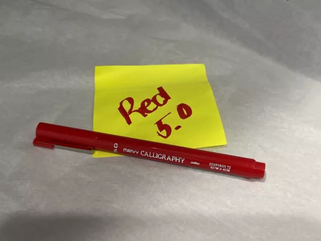 Marvy Calligraphy Pen 5.0 RED