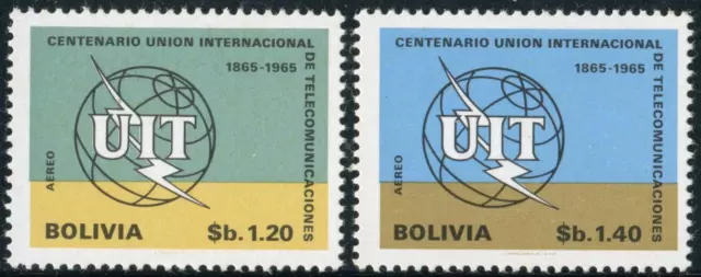 Bolivia A- 272/73  1968 Centenario de la Unión Internacional de Telecomunicacio