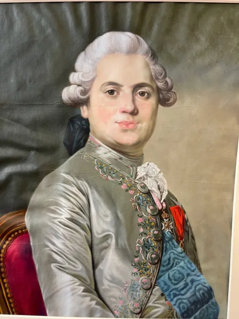 Grande peinture comte de Provence Louis XVIII portrait roi de France