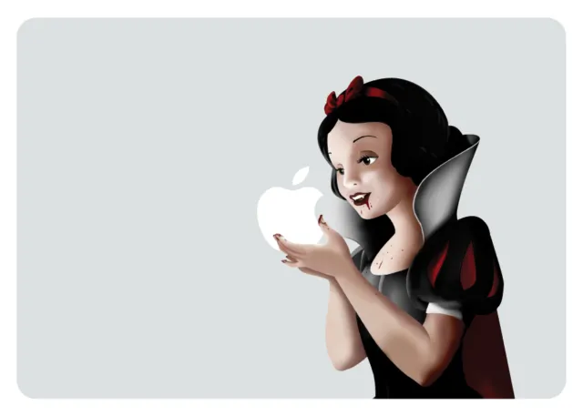 SW005 Vampire Snow White Eating Apple Macbook Decal fits 13 inch