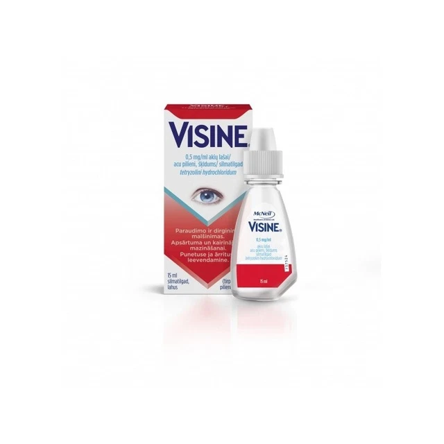 VISINE EYE DROPS Red Eyes Redness Irritation Relief Solution 15ml 0.5oz