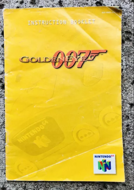 Goldeneye 007 Nintendo 64 Instruction Booklet N64 Authentic *** Manual Only ****