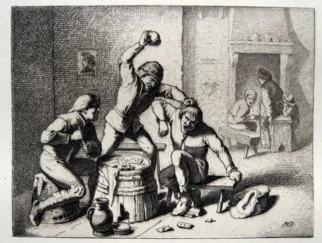 Adriaen Brouwer *1605 Kartenspiel Bauern-Schlägerei Drunken Brawl Card Players