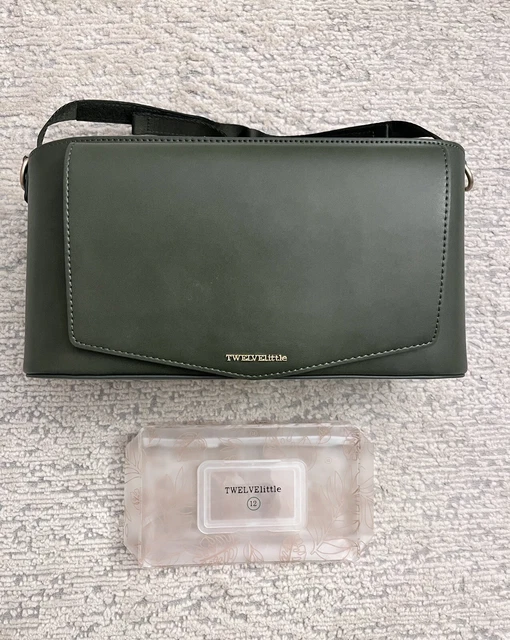 TwelveLittle Peek A Boo Stroller Organizer  Caddy with Baby Wipes Case - Olive