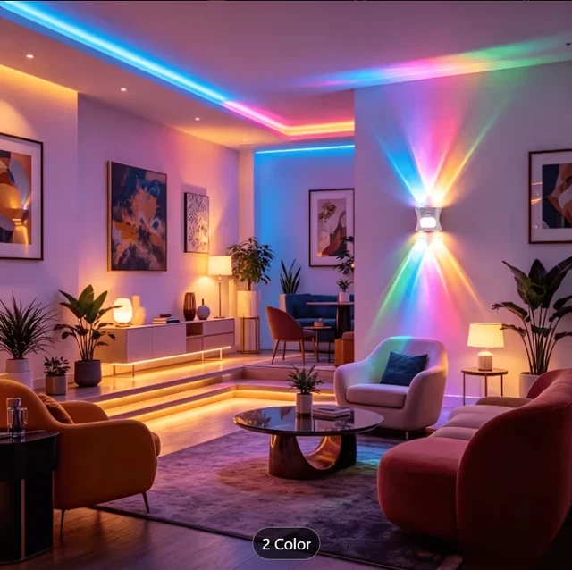 Various Led Lights RGB MOTION SENSOR Wall Light Rechargeable LED Night Lamp Remote ...