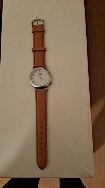 Réveil De Bureau Azzaro En Acier - Horloge Mécanique Vintage - Occasion (pile à Changer)