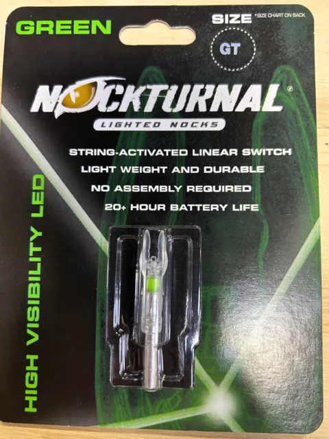 Nockturnal Lighted Green Nocks Nt-103 Gt  Single Pk