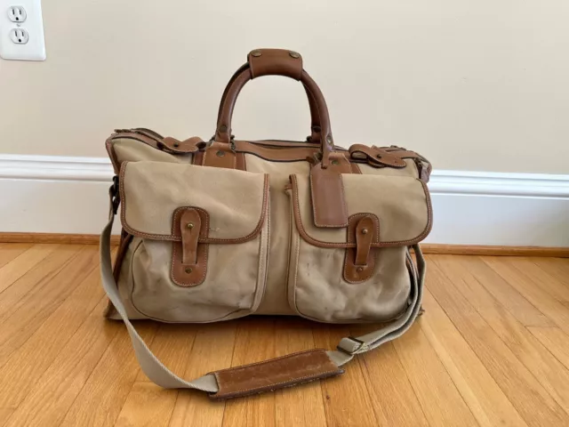 Vintage Marley Hodgson GHURKA "The Express" Bag No. 2 Canvas & Leather w/Tag