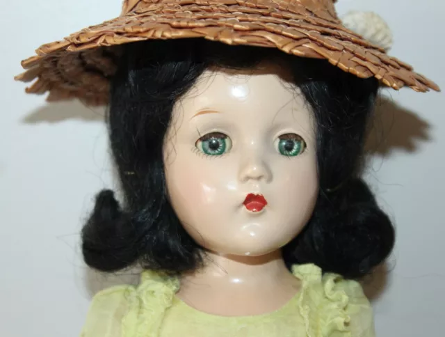 1940's SCARLETT O'HARA Doll MADAME ALEXANDER Compo 14" Tagged Dress LOT FE