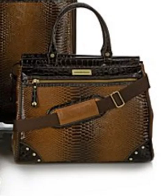 Samantha Brown Croco-Embossed Dowel Travel Bag (Caramel) RARE OLD STOCK
