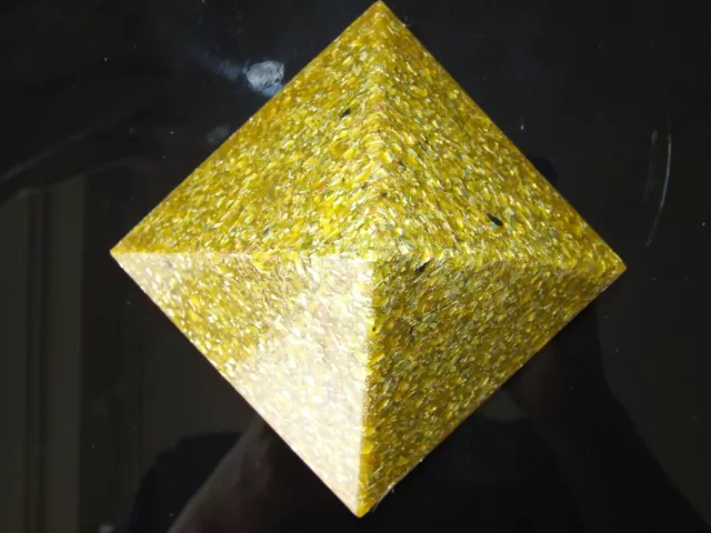 Orgone 3rd Solar Plexus Chakra Pyramid Moonstone Citrine Amber Topaz Fire Opal