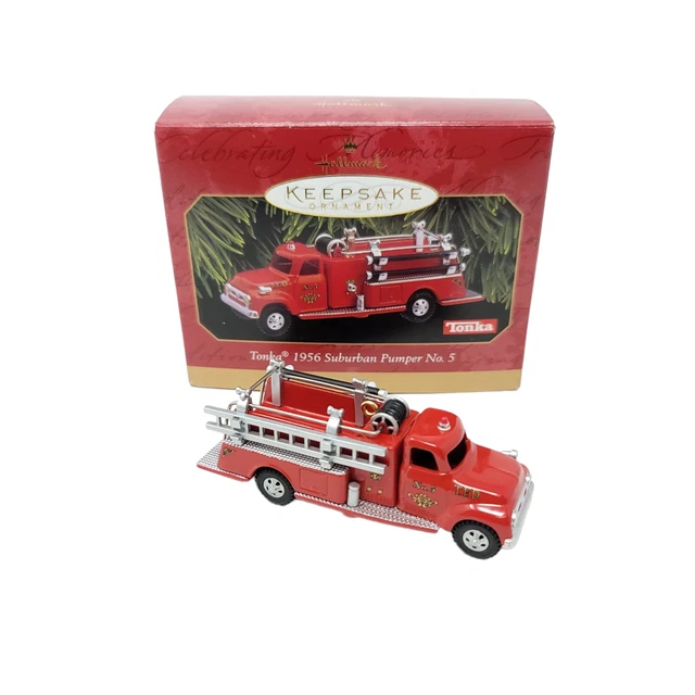 Hallmark Keepsake Tonka 1956 Pumper No 5 Christmas Ornament NEW Metal 1999