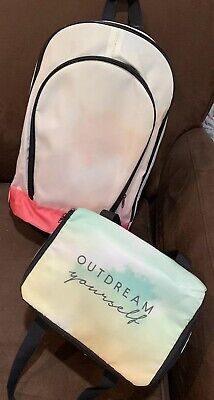 “Out Dream Yourself” Backpack & Lunchtote Pastel Rainbow Ombre’ Super Cute!!