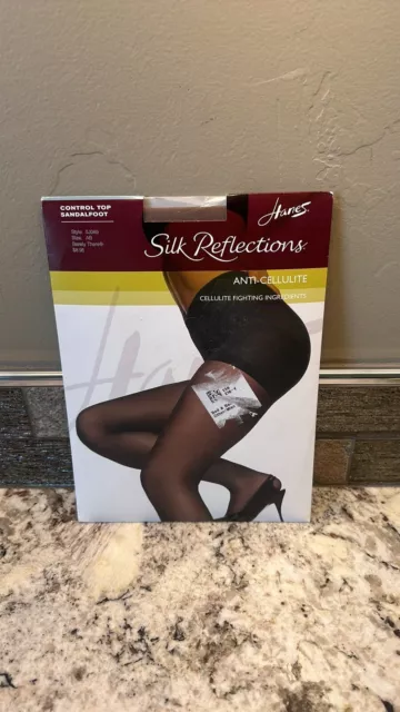 Hanes Silk Reflections Anti-Cellulite Control Top AB Pantyhose Barely there