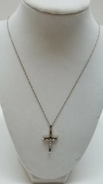 Vintage sterling silver 925, chain with cross pendant necklace