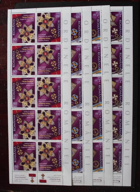 Romania - 2006 Very Scarce Romanian Orders Set In Full Sheets Mnh Rr