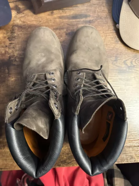 TIMBERLAND 6-INCH PREMIUM Waterproof Dark Chocolate Nubuck Men's Boots ...