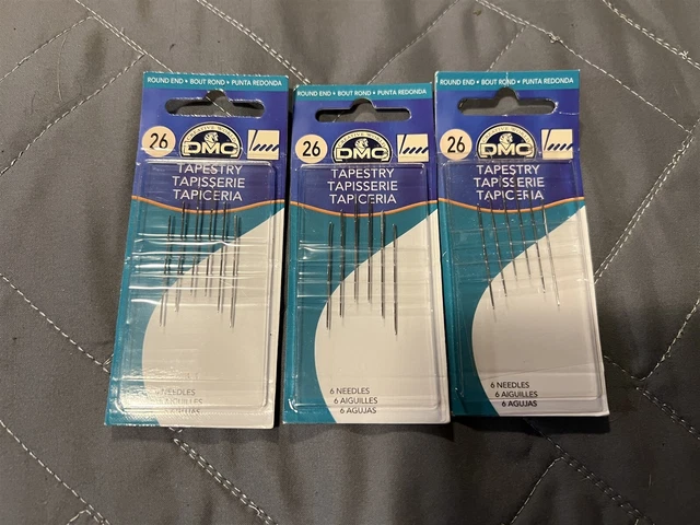 Nuevas Agujas De Mano De Tapiz Dmc Talla 26 - Paquete De 6 - Lote De 3