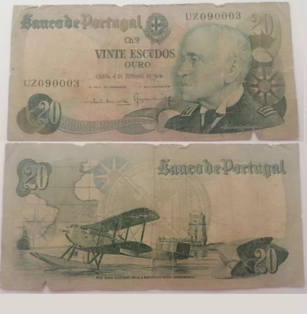 5 Vintage/alte Banknoten aus Portugal und Brasilien, Escudos, Cruzeiro... 3