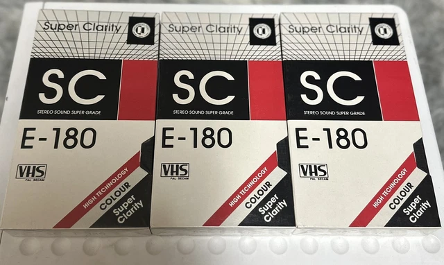 3X SUPER CLARITY VHS Tape E 180 Blank VHS NEW 20 00 PicClick AU 3x-super-clarity-vhs-tape-e-180-blank-vhs-new-20-00-picclick-au