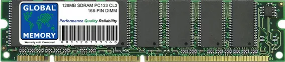 128MB PC133 133MHz 168-PIN SDRAM DIMM MEMORY RAM FOR DESKTOPS/PCs/MOTHERBOARDS