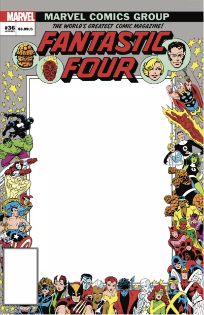 Fantastic Four #36 John Romita Sr Blank Frame Sketch Variant Marvel 2018