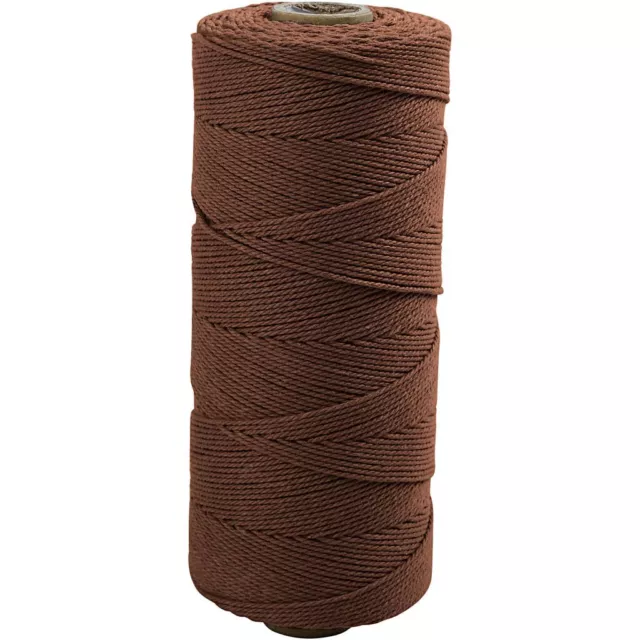 Cotton Twine, L: 320 m, Thickness 1 m, Brown, Thin Quality 12/12, 250g