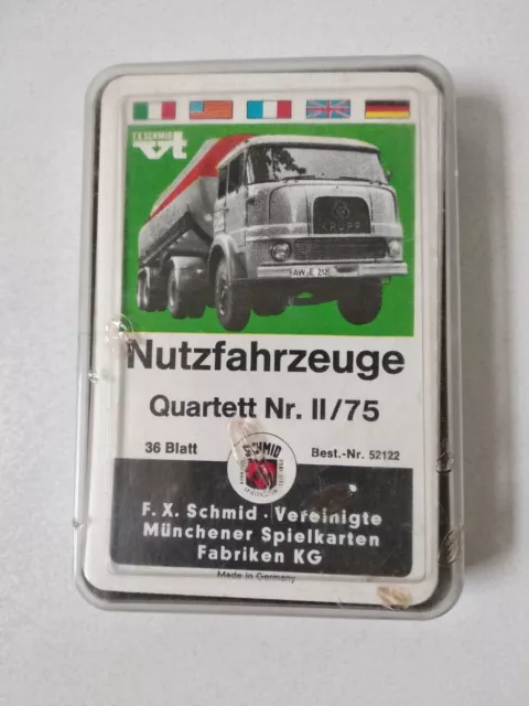 QUARTETT NUTZFAHRZEUGE Nr.II/75 F.X.SCHMID 36 Blatt 70er Jahre FXS