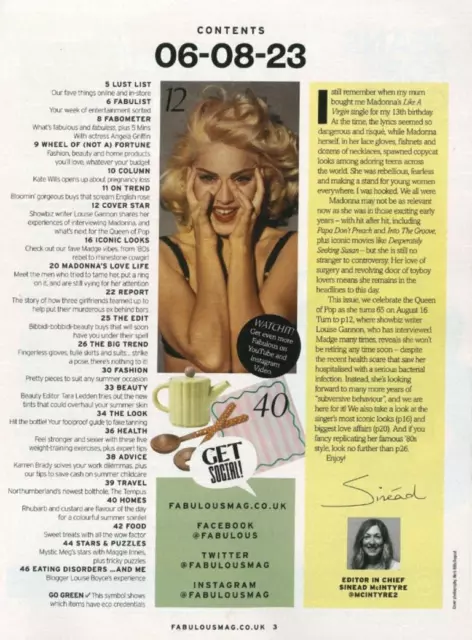 Fabulous Magazin: Madonna Queen of Pop, Angela Griffin, Mode, 6.8.23 2