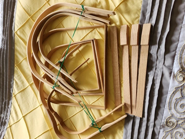 Lot of Basket Weaving Making Handles & Leg Pieces Supplies