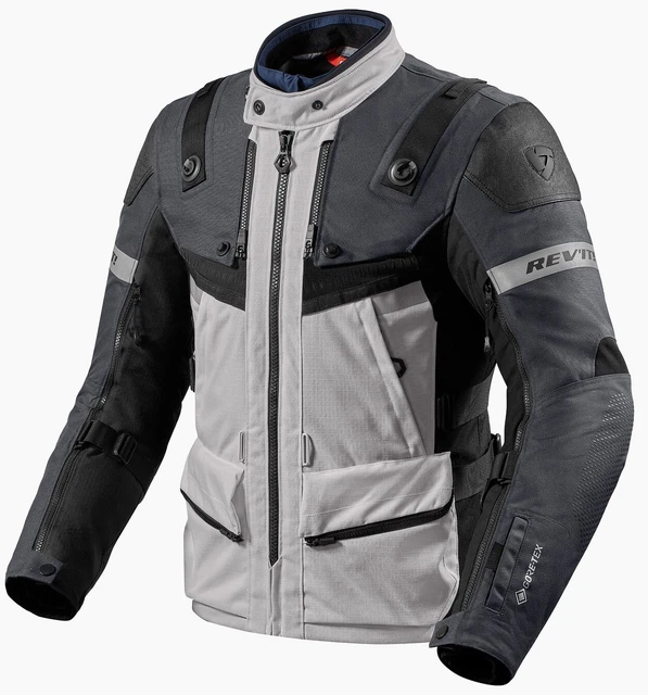 Jacke Jacket Motorrad Rev'It Defender 3 GTX Gore Tex Silber Anthrazit TG M