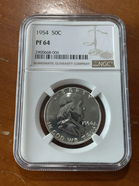 1954 Franklin Half Dollar 50c - PF64  NGC