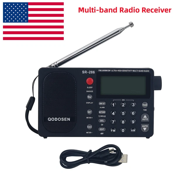 QODOSEN SR286 FM/LW/MW/SW Radio Multiband Radio Receiver Shortwave