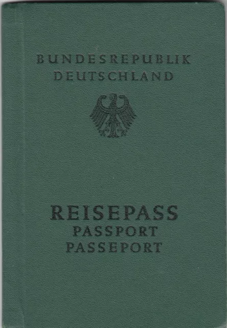 Reisepass Dokument Pass Ausweis Landstuhl Pfalz 1969