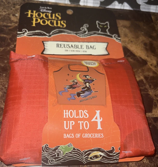 DISNEY HOCUS POCUS Halloween Sanderson Sisters Reusable Grocery Bag