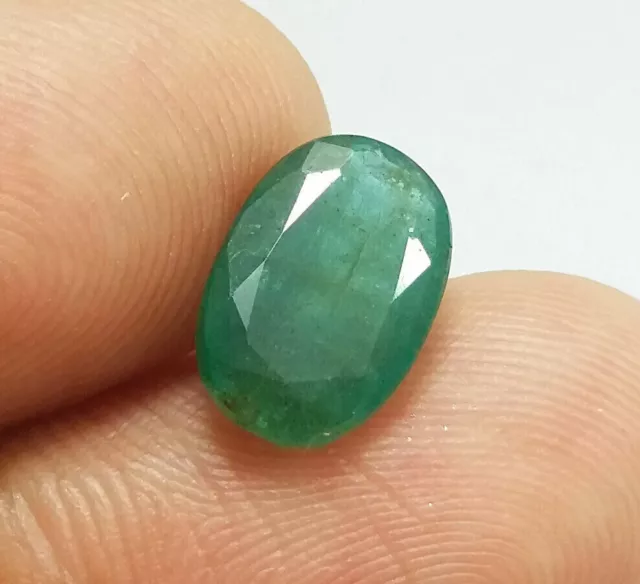 3.03 Ct Naturel Incroyable Vert Zambie Emerald Oval Cut Earth Mined...