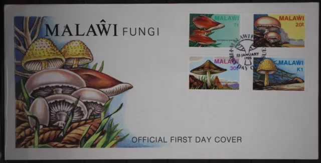 Malawi 441-444 Stamped as FDC / Mushrooms #GC064