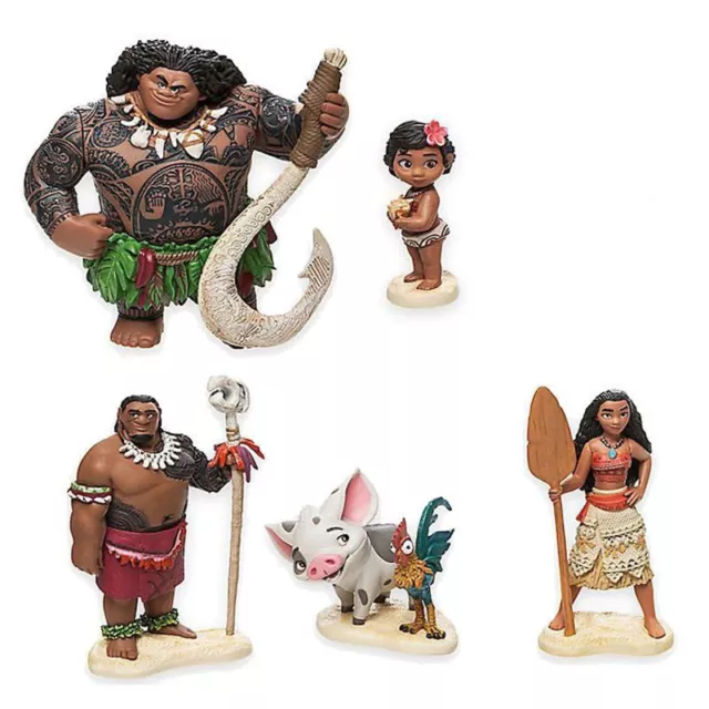 6 Moana Prinzessin Maui Pua Heihei Action Figuren Figur Puppe Spielzeug Toy Set