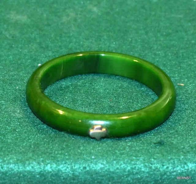Vintage Girl Scout - Green Bakelite Bracelet