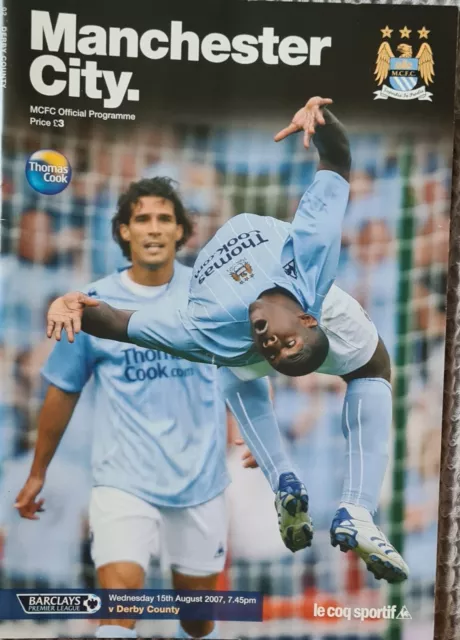 Manchester City vs Derby County Match Programme 15th August 2007