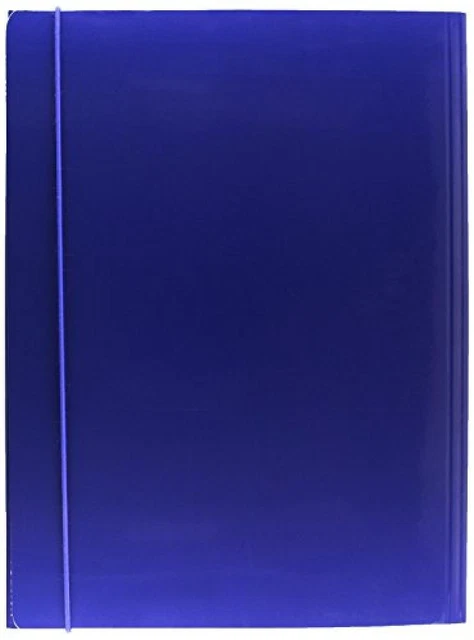 ESSELTE C46 Cartella a 3 lembi in cartoncino plastificato f.to 25 x 35 cm - Blu