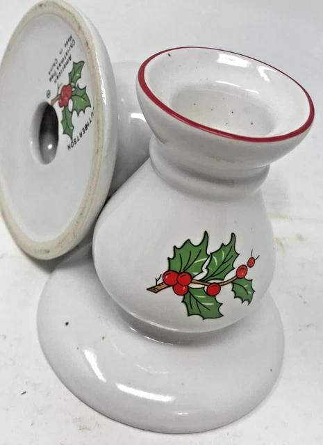 Cuthbertson American Christmas Tree-Lot of 2 Vintage Candle Holders (W)