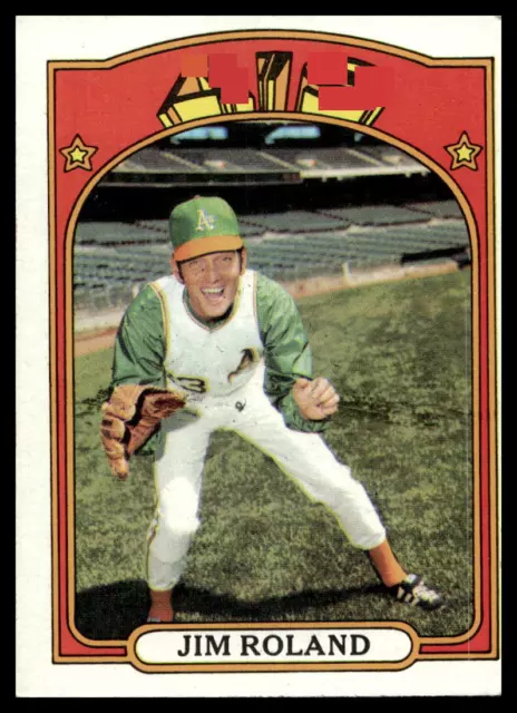 1972 Topps #464 Jim Roland Oakland Athletics EX-EXMINT SET BREAK!