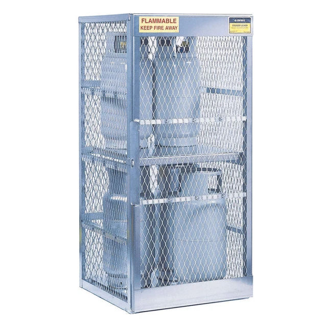 JUSTRITE 23010 Gas Cylinder Cabinet,30x65,Capacity 8