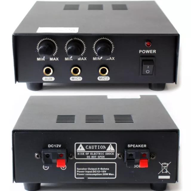 Mobile/PA Vehicle 30W Amplifier/Amp -12v Dc- Car Horn Public Canvasing Speaker