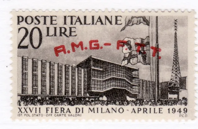 71- TRIESTE ZONA A 1949** - 27^ Fiera di Milano - n.39